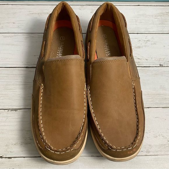 Magellan Outdoors Mens Tan‎ Slip On Textile Shoes Size 10EE - Picture 2 of 9